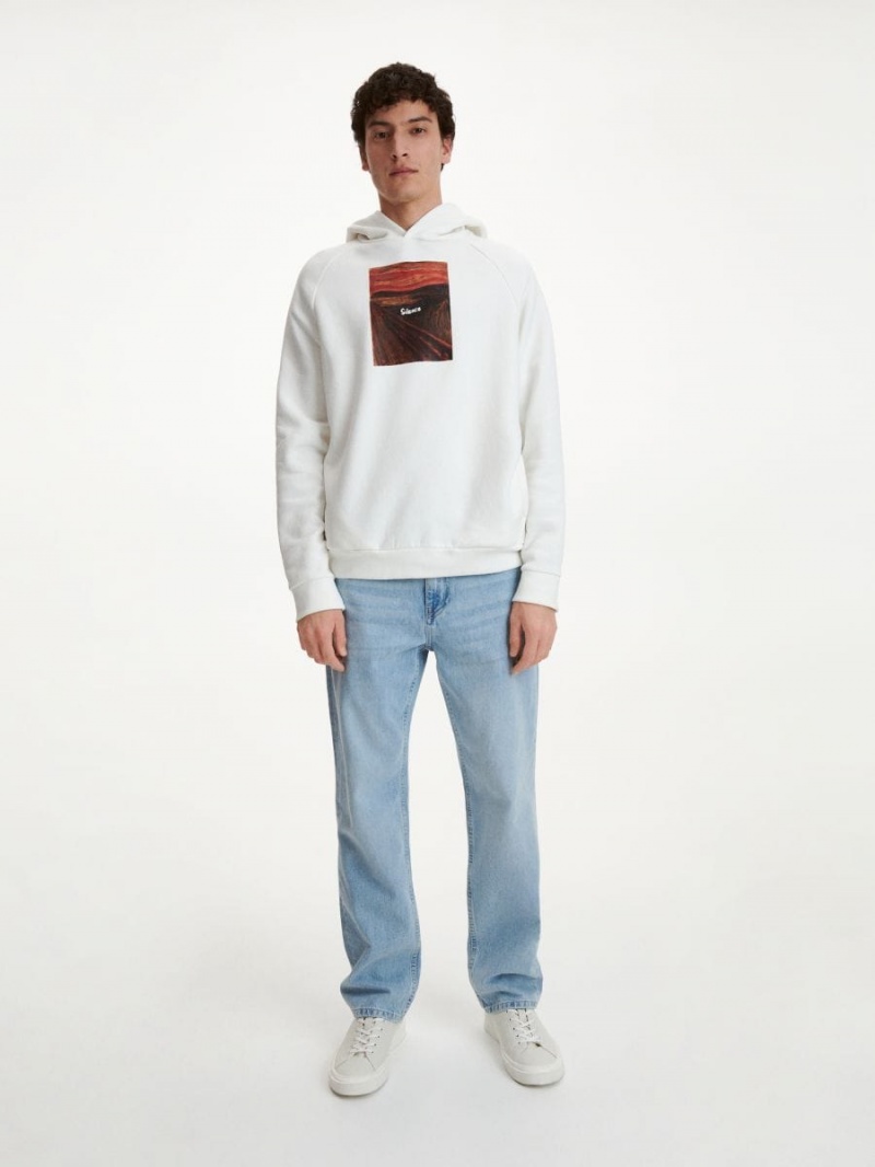 Reserved Printed sweatshirt Ivory | 39768MPAH