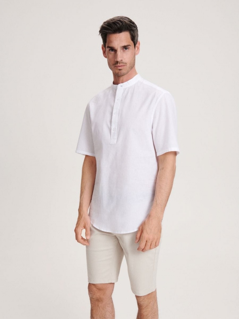 Reserved Regular fit linen rich shirt Biele | 72834THKF