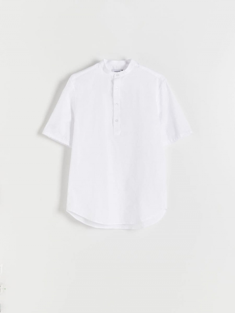 Reserved Regular fit linen rich shirt Biele | 72834THKF