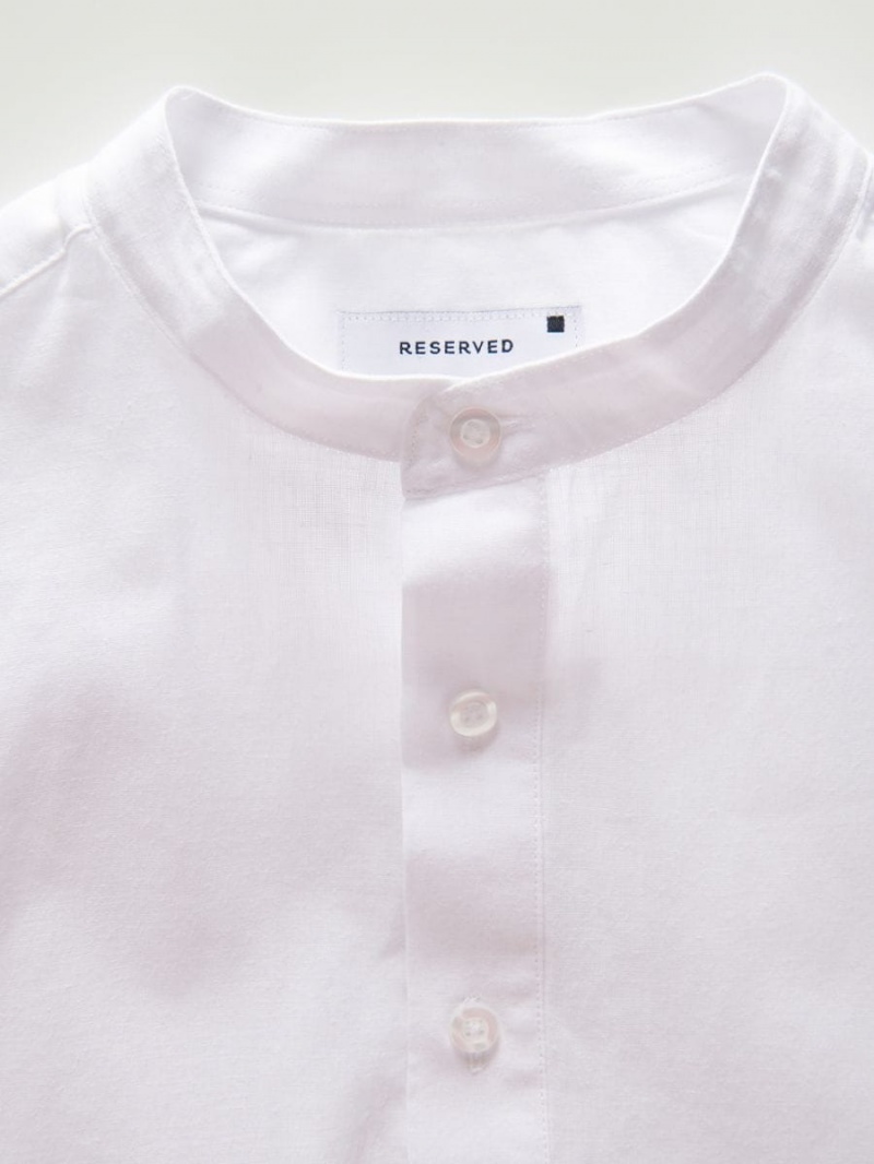 Reserved Regular fit linen rich shirt Biele | 72834THKF