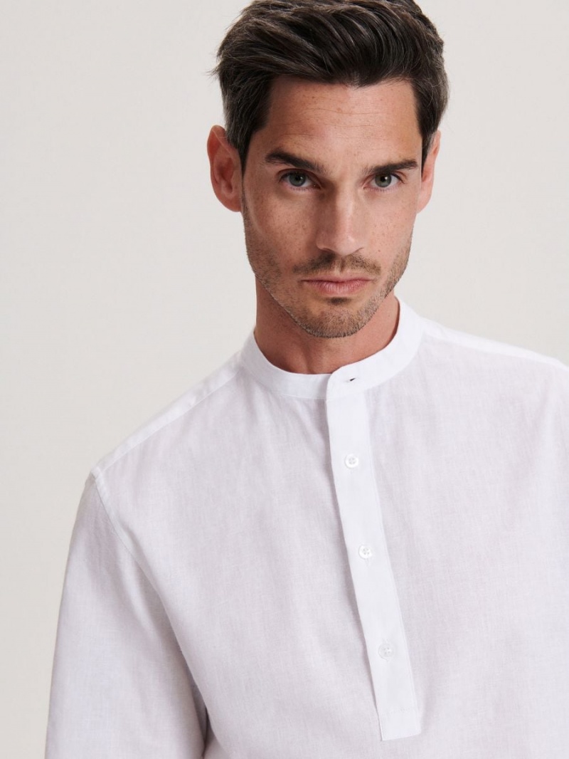 Reserved Regular fit linen rich shirt Biele | 72834THKF