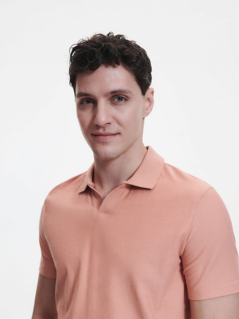 Reserved Regular fit polo shirt Oranžové | 42853RLMN