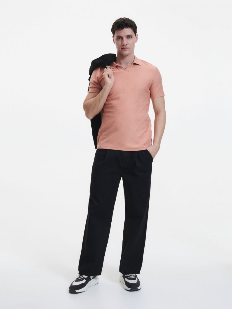 Reserved Regular fit polo shirt Oranžové | 42853RLMN