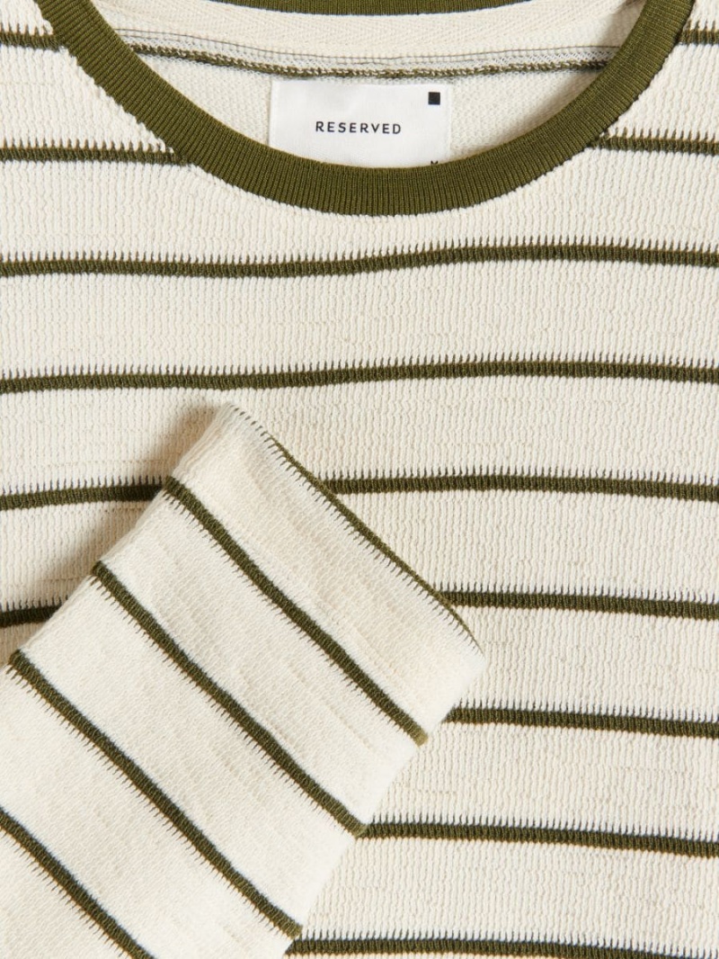 Reserved Regular fit stripe long sleeve T-shirt Hnedožltý | 02348ORZN