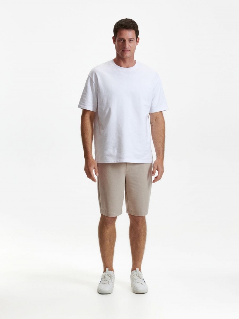 Reserved Regular shorts Béžové | 70981PAOG