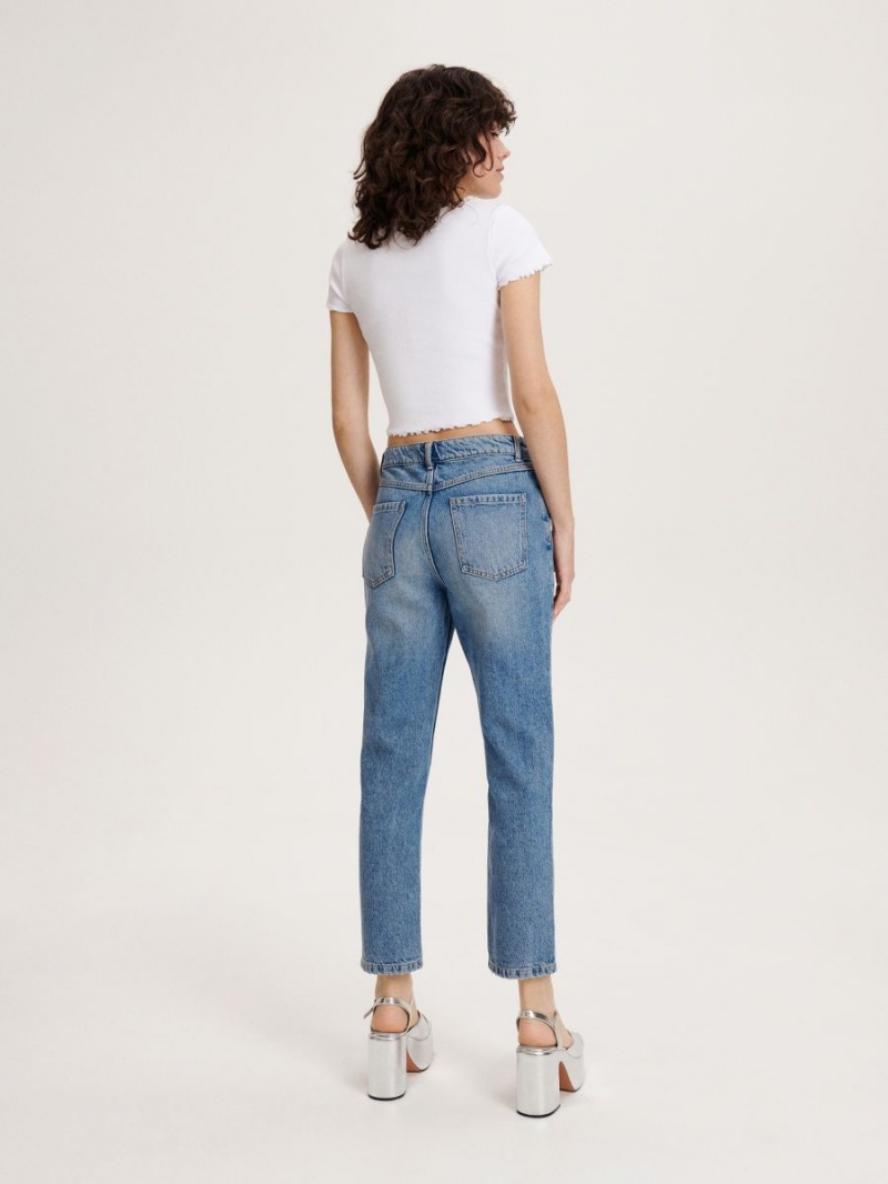 Reserved Rovno jeans Modre | 57602BJTA