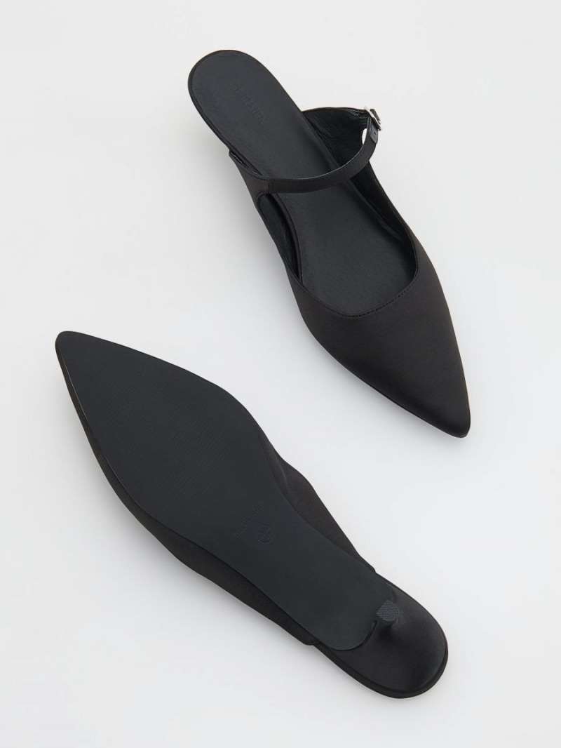 Reserved Satin pumps Čierne | 93867ZVIS