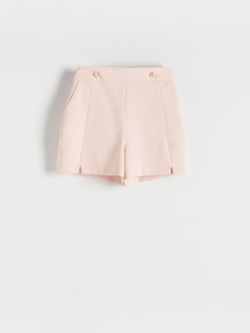 Reserved Shorts with decorative buttons Ruzove | 54701VCLT
