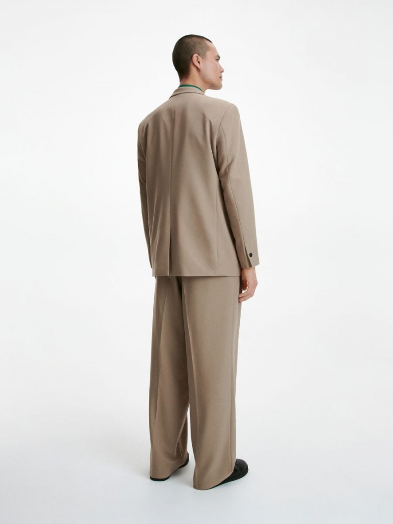 Reserved Siroke Topanky leg trousers Béžové | 14279HWRL