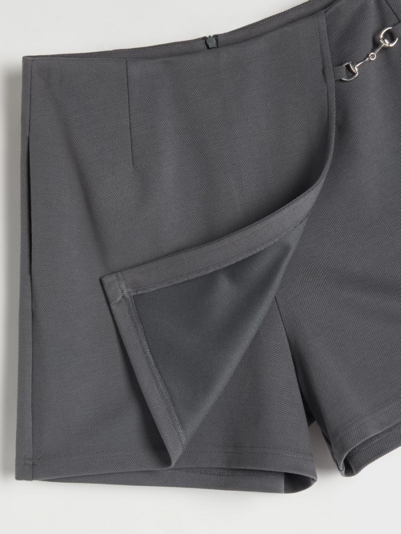 Reserved Skort Svetlo Siva | 04586BPCY