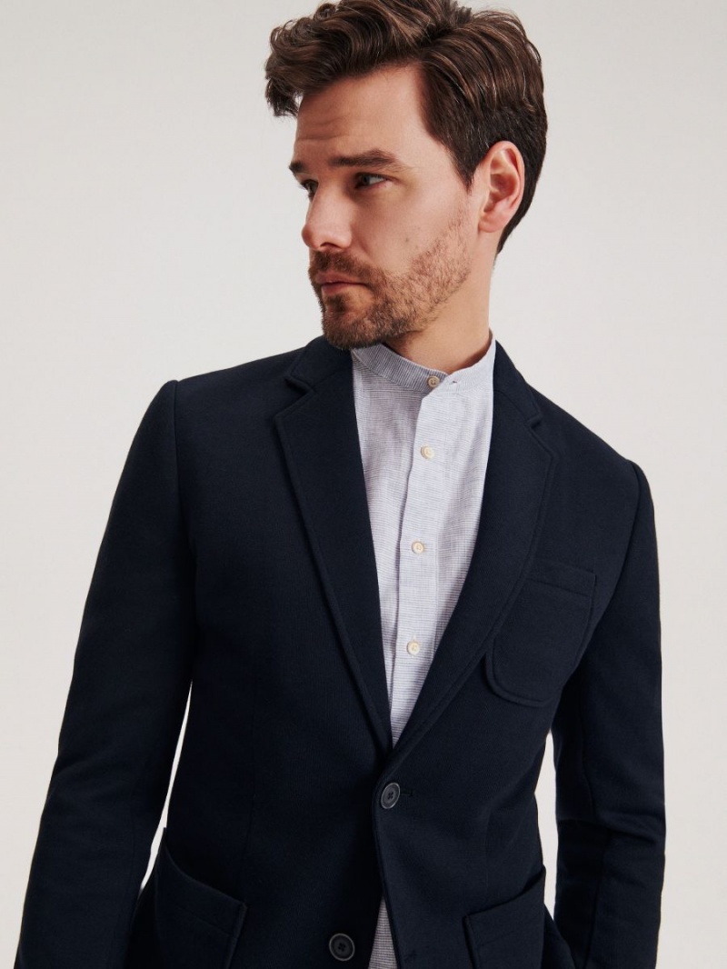 Reserved Slim fit blazer Námornícka Modrá | 39164FKJX