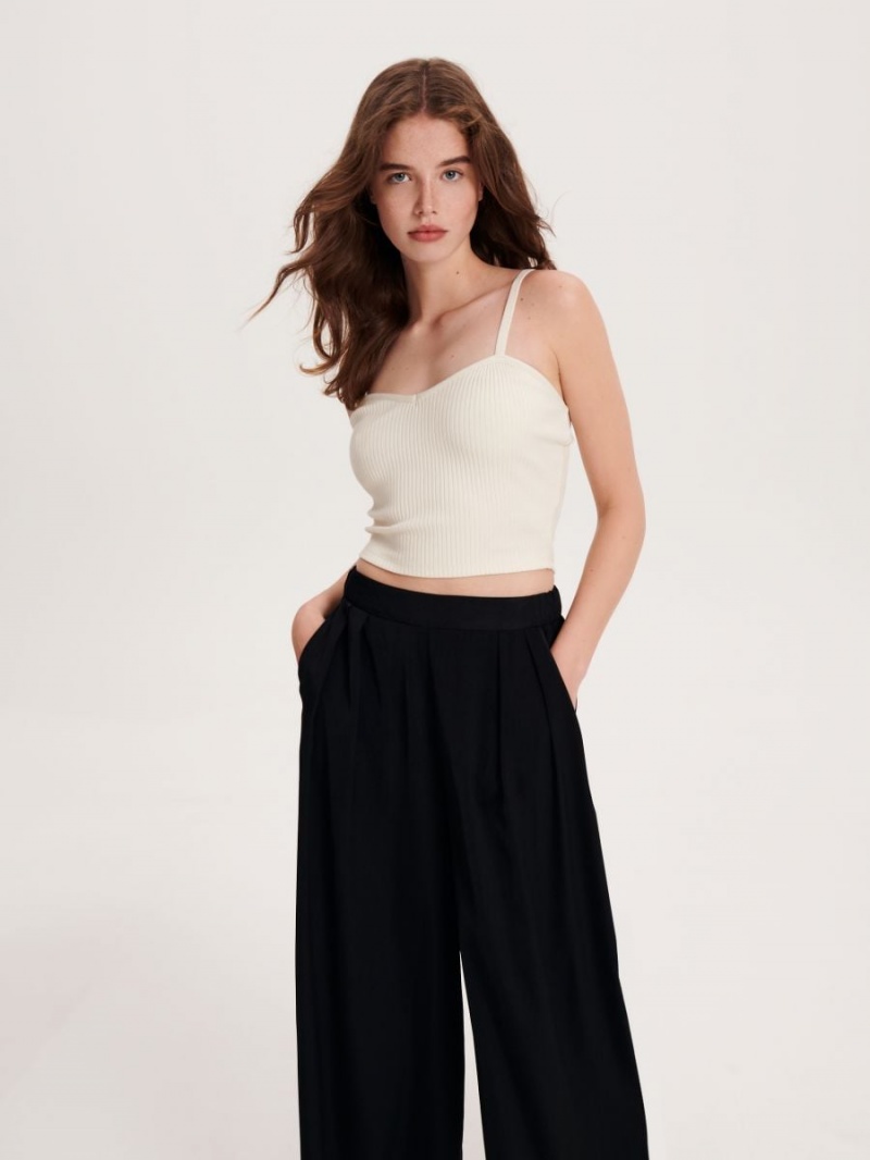 Reserved Slim fit top Ivory | 45167AUOS