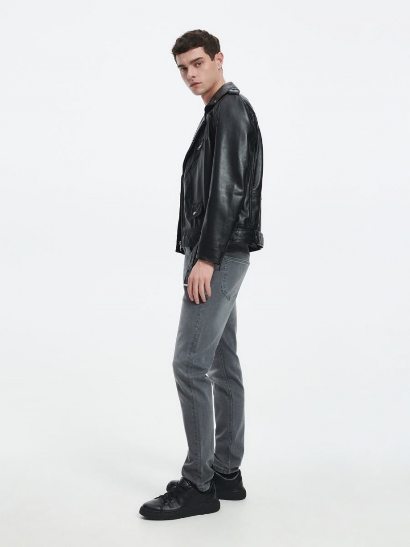 Reserved Slim jeans with wash effect Svetlo Siva | 53901UERO