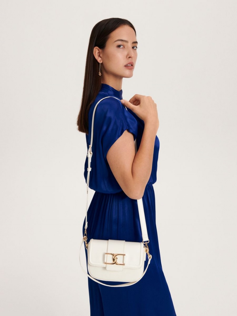 Reserved Small bag with decorative buckle Biele | 72048EWMS