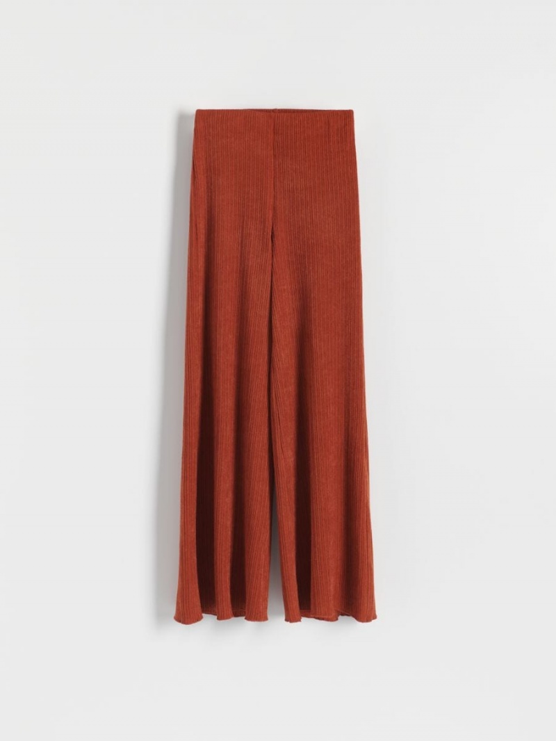 Reserved Structural jersey trousers Bordove | 79386PQTR
