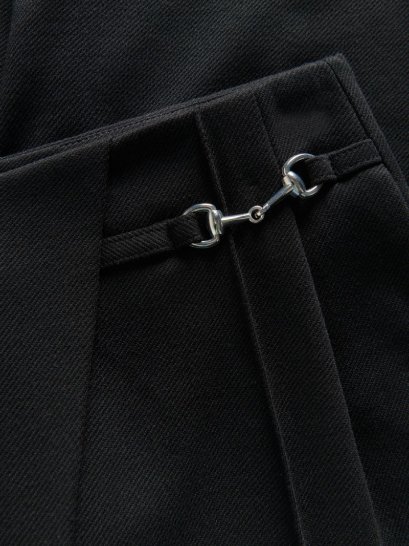 Reserved Trousers with pressed crease Čierne | 95301GRNH