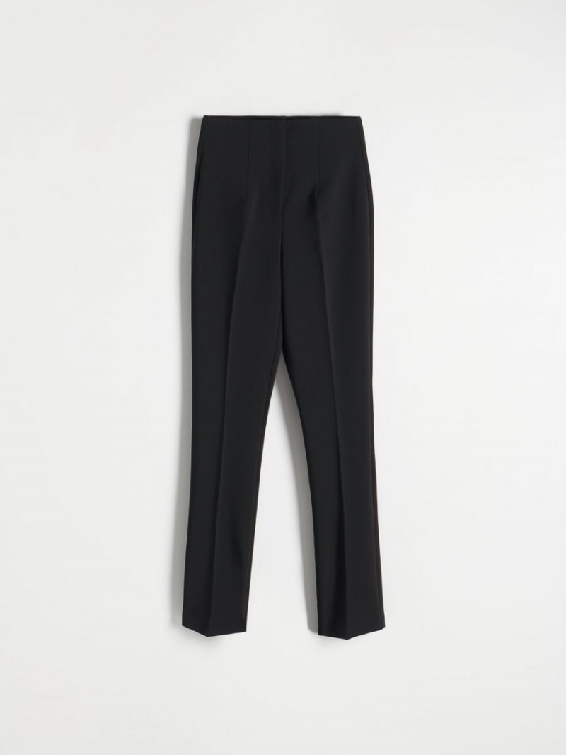 Reserved Trousers with split hems Čierne | 91237ZODV
