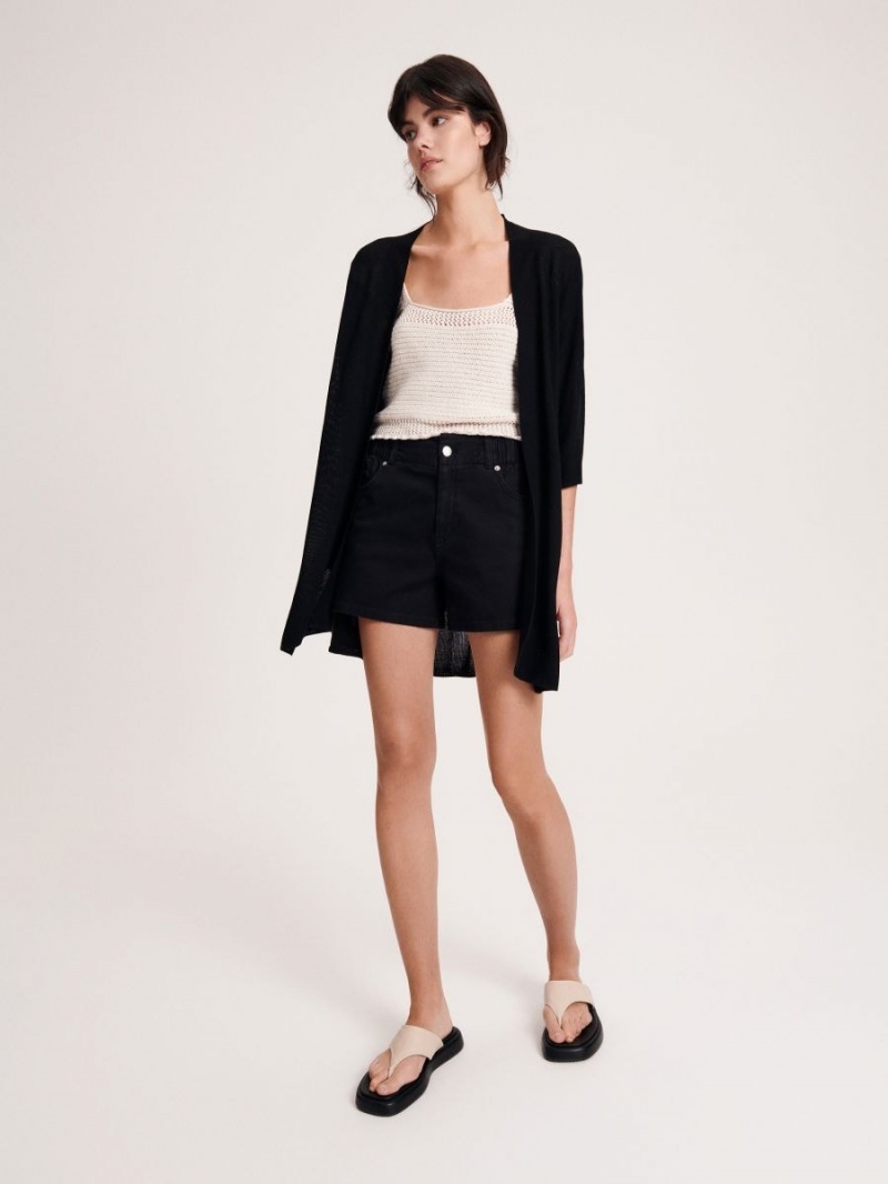 Reserved Viscose blend cardigan Čierne | 61209RZIV