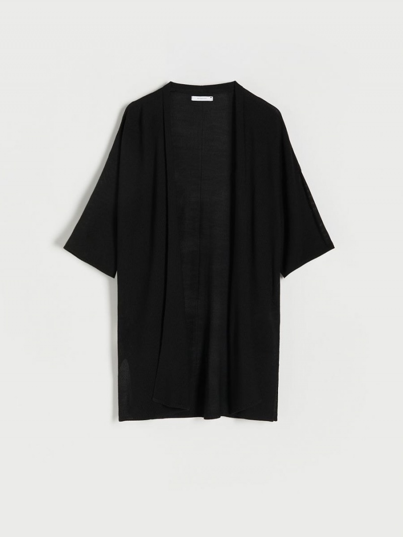 Reserved Viscose blend cardigan Čierne | 61209RZIV