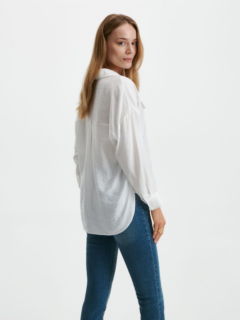 Reserved Viscose blouse Biele | 80973OFQM
