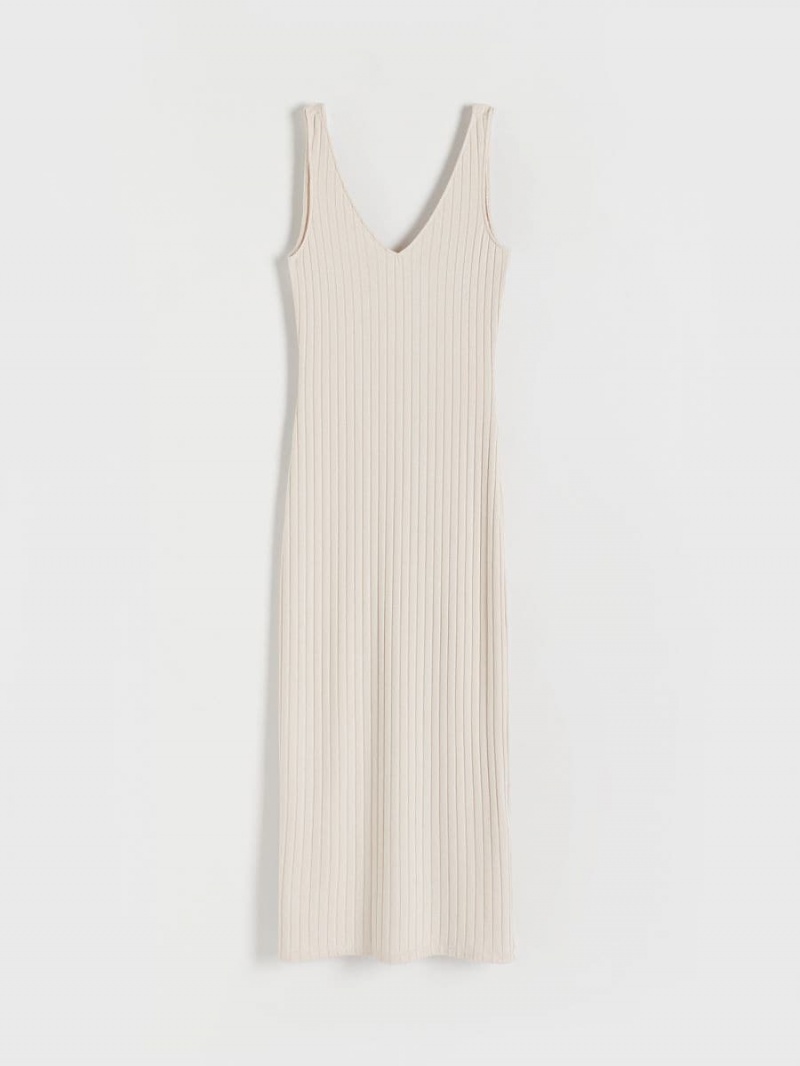 Reserved Viscose rich jersey dress Béžové | 14809XNQH
