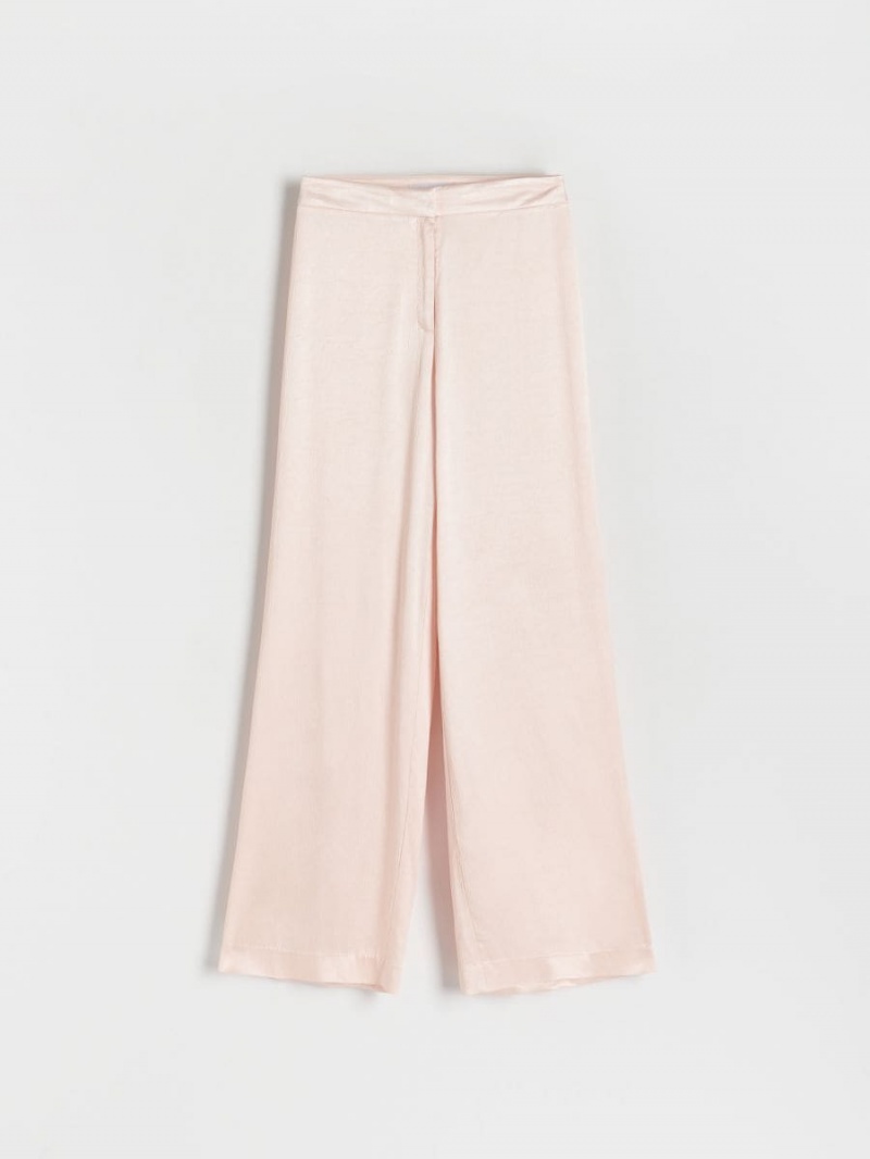 Reserved Viscose trousers Ruzove | 21076XOJW
