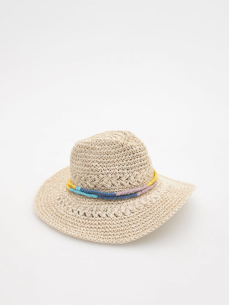 Reserved Woven hat Ivory | 78162AJXF